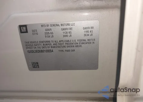 2011 Cadillac Cts Standard z USA, uszkodzony, nr VIN 1G6DL5ED6B0109554